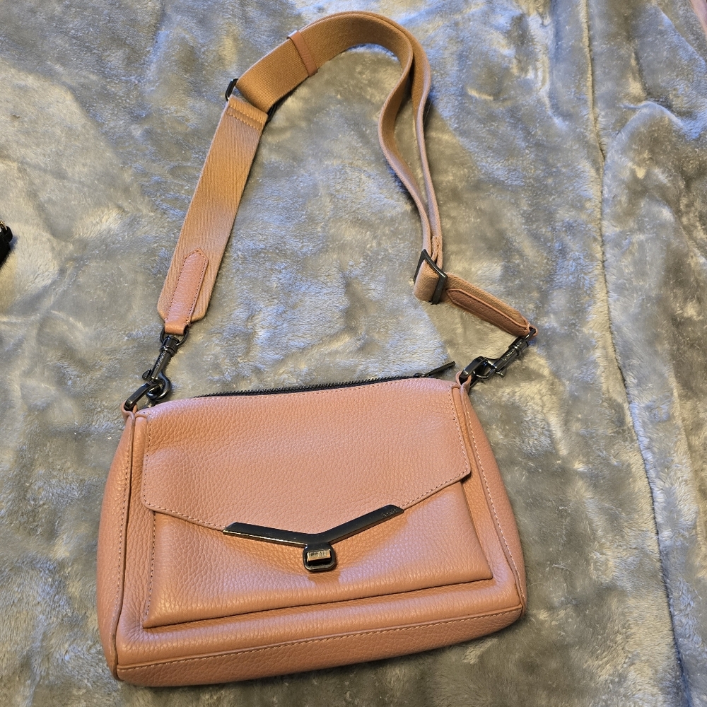 Botkier Valentina Crossbody Elegant Pink Leather Shoulder Bag
